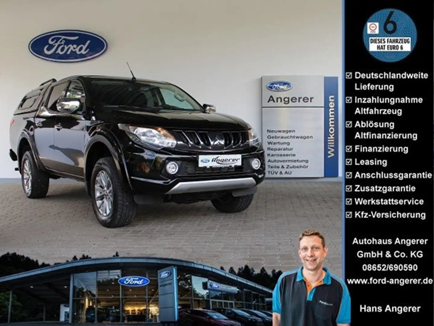 Mitsubishi L200 Top DoKa 4WD Touch,Climatronik,DAB BT,AHK,Hardtop Noir - 1