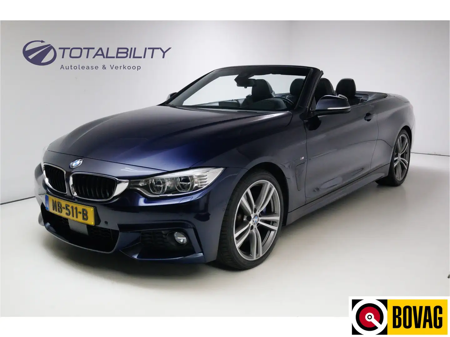 BMW 435 4-serie Cabrio 435i M Sport VOL! Individual leren Bleu - 1