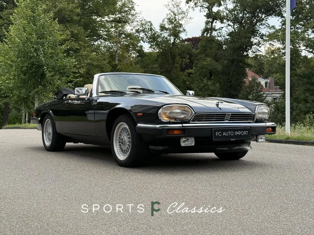 Jaguar XJS V12 convertible 5.3L EU Auto Pionolak zwart beige, foto 5