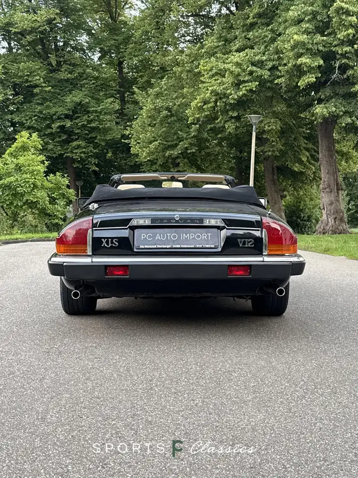 Jaguar XJS V12 convertible 5.3L EU Auto Pionolak zwart beige, foto 8