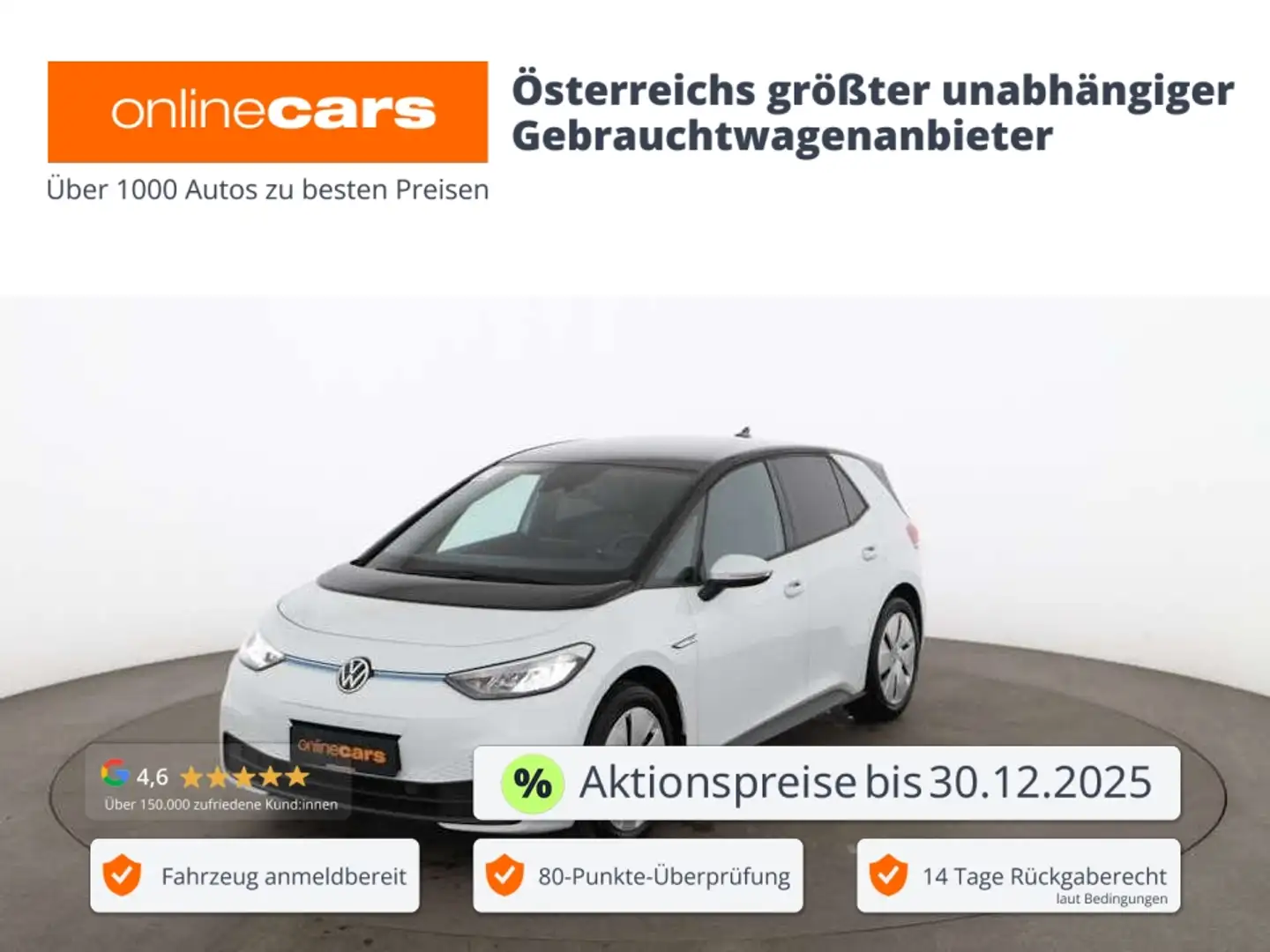 Volkswagen ID.3 .3 Pro Performance 58kWh Aut LED NAVI ASSIST Blanc - 1