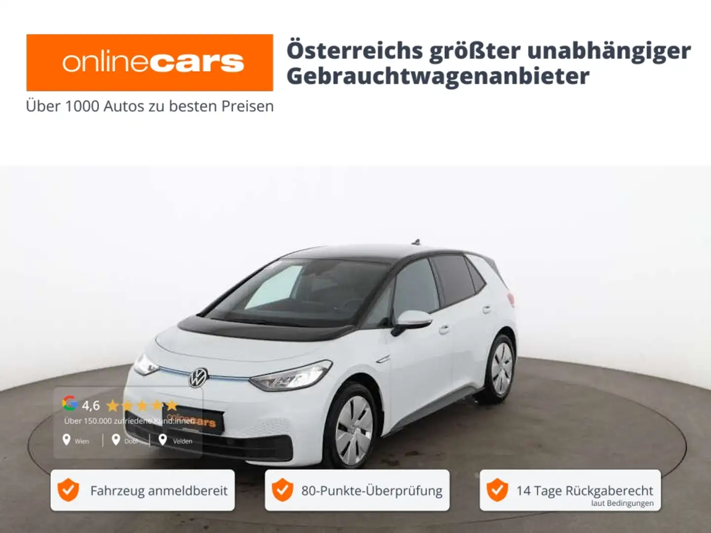 Volkswagen ID.3 .3 Pro Performance 58kWh Aut LED NAVI ASSIST Weiß - 1