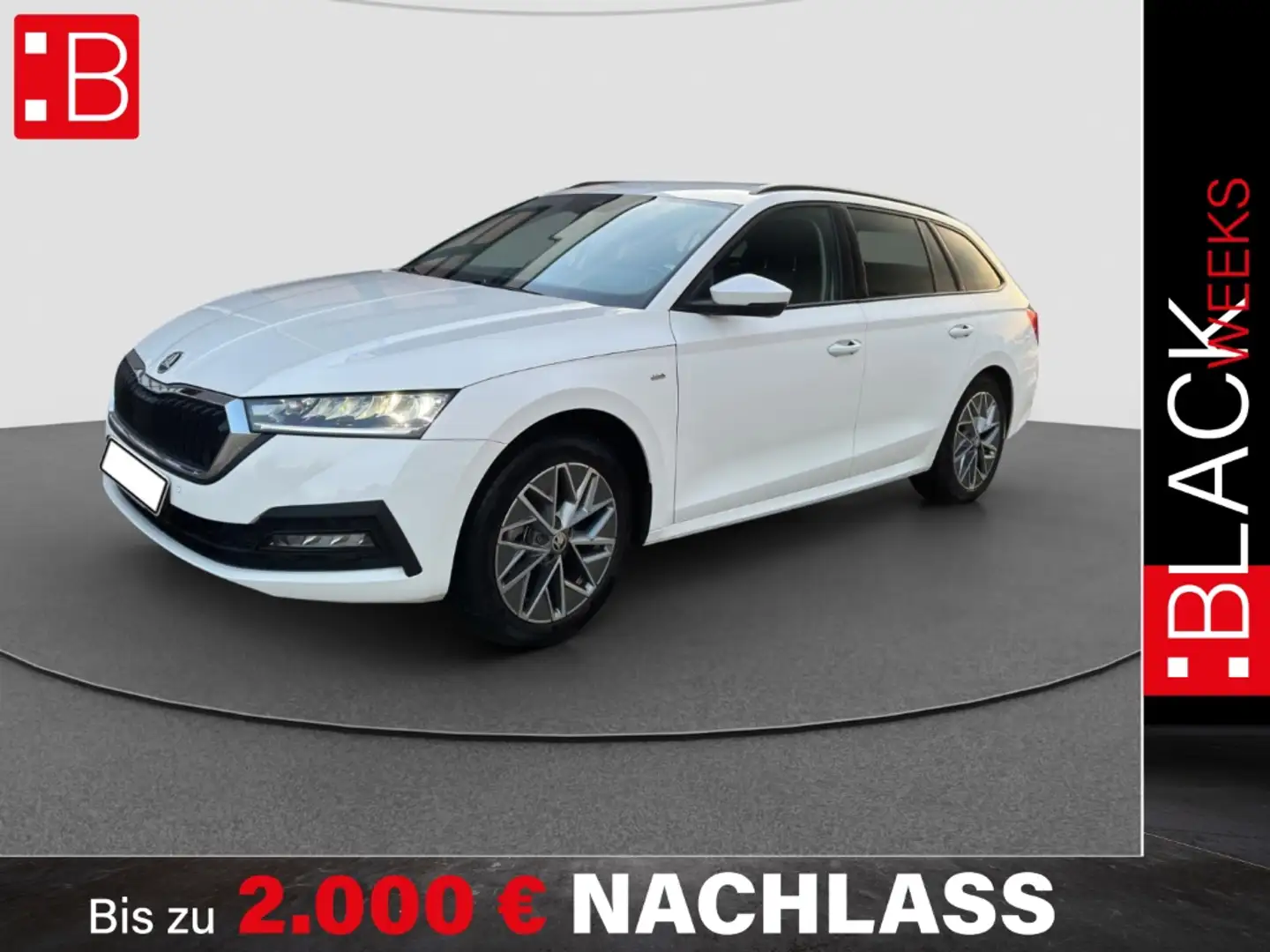 Skoda Octavia Combi 2.0 TDI Ambition AB 289EUR AHK NAVI SHZ LED Blanc - 1