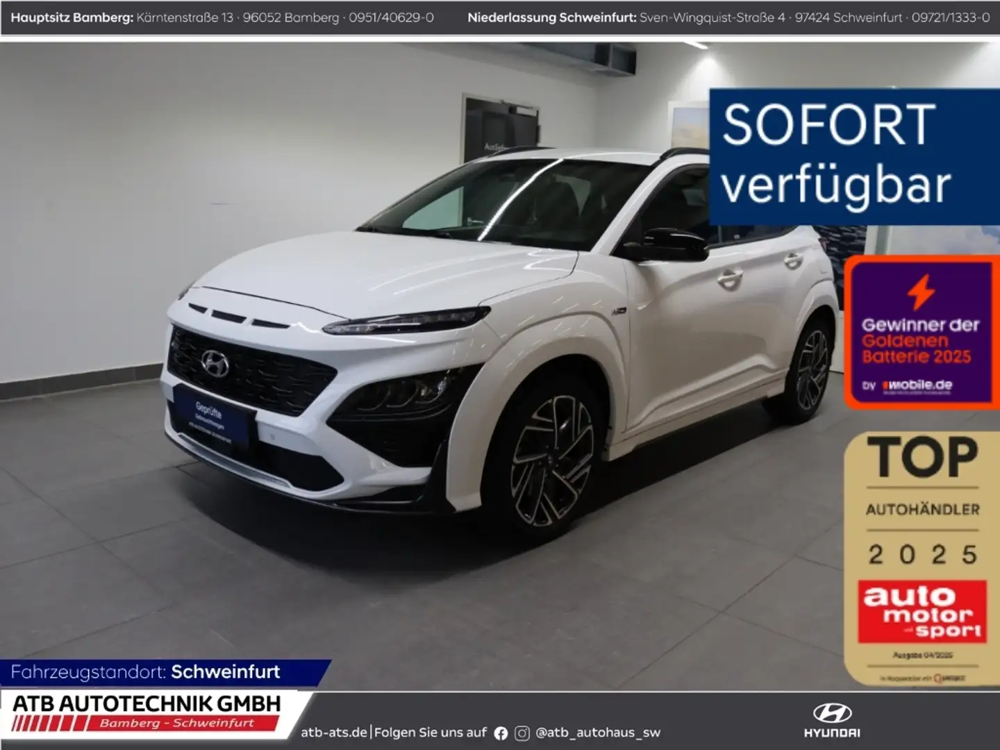 Hyundai KONA N-Line 1.0 T-GDI 120PS (+48V) iM/T 2WD Assist + Si Blanc - 1