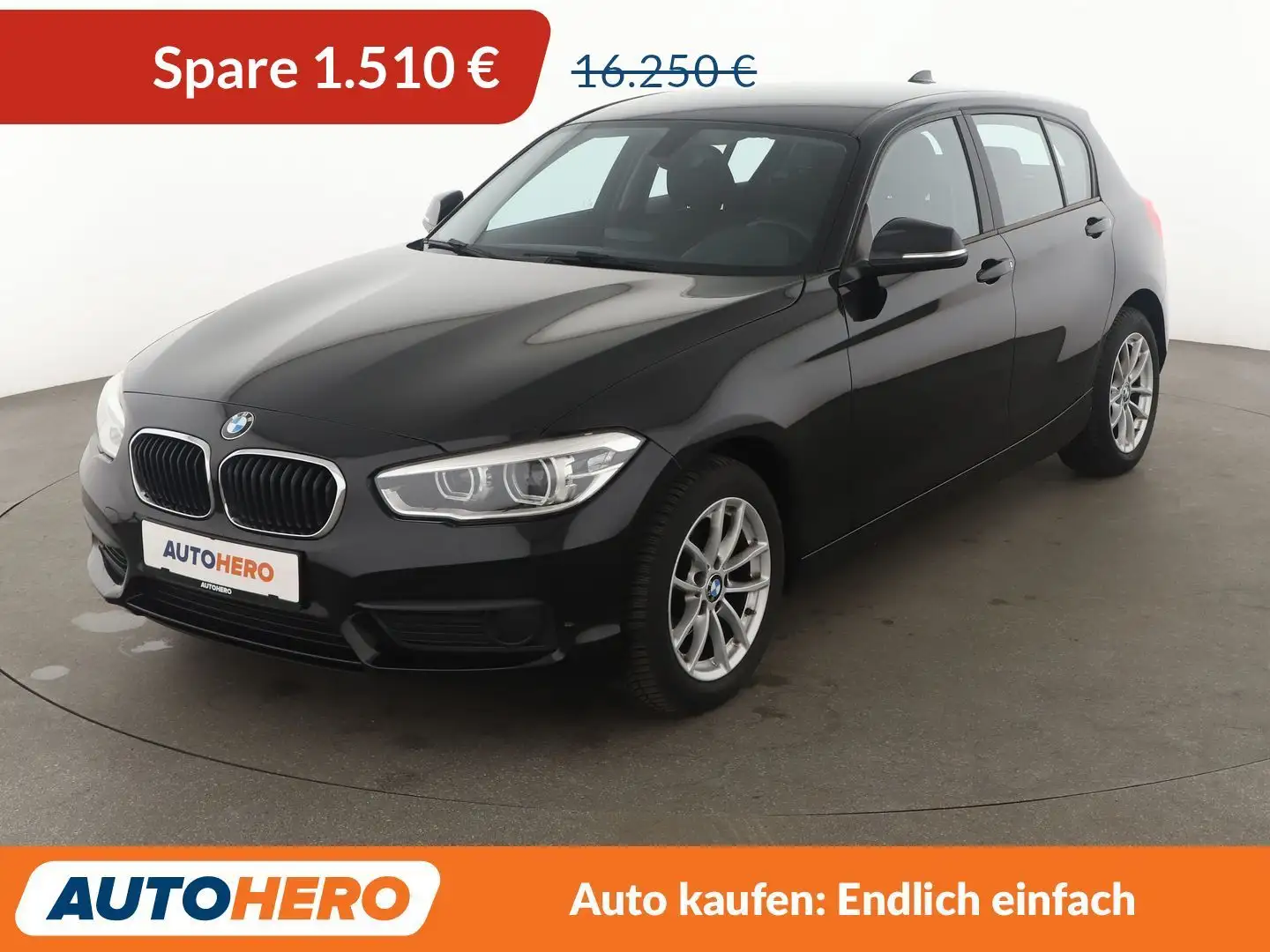 BMW 116 116d Aut.*NAVI*LED*LIM*PDC*SHZ*KLIMA* Schwarz - 1
