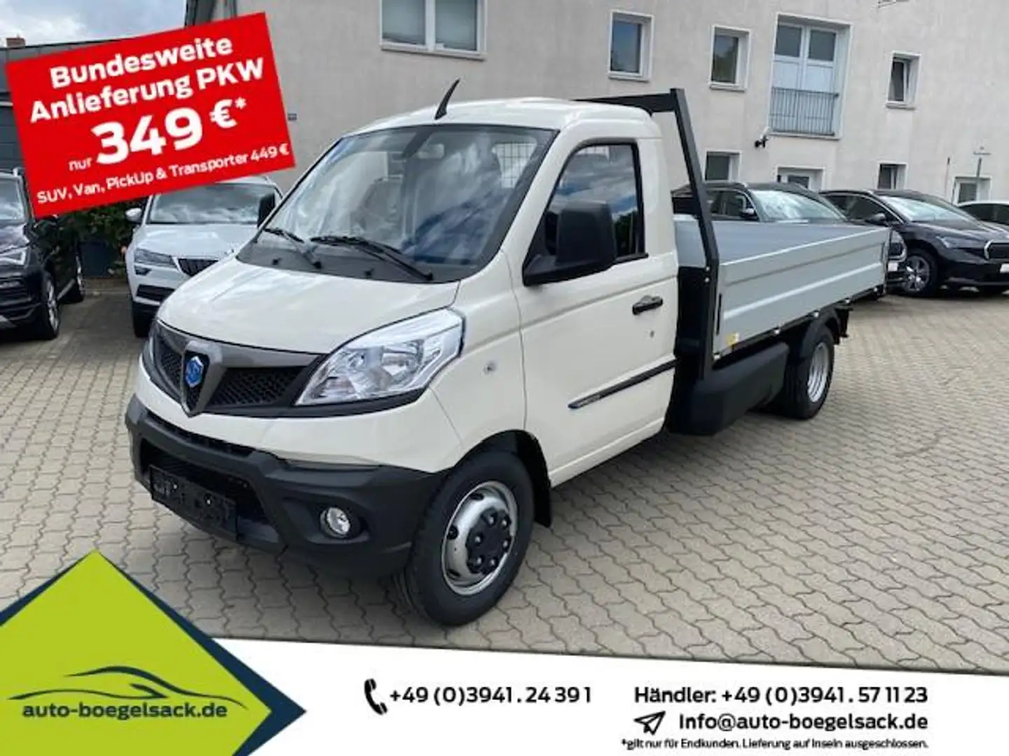 Piaggio Porter Kipper+ZWILLING+3.250mmRADSTAND+LONGRANGE Weiß - 1