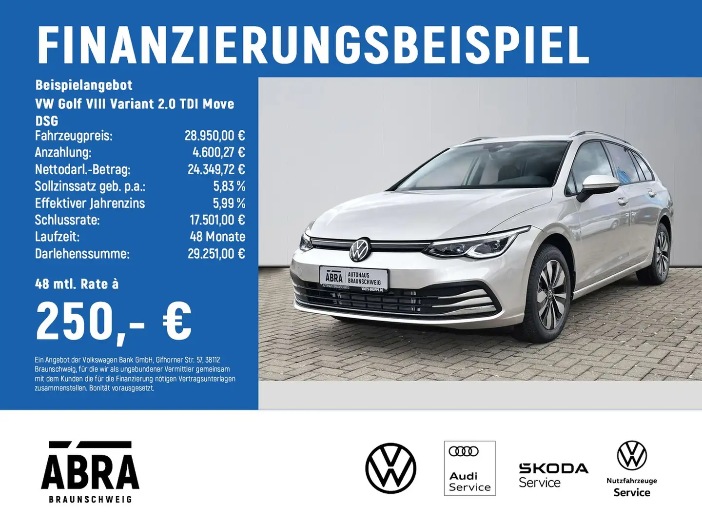 Volkswagen Golf VIII Variant 2.0 TDI Move DSG LED+NAV+CAM+ACC+AHK Grau - 2