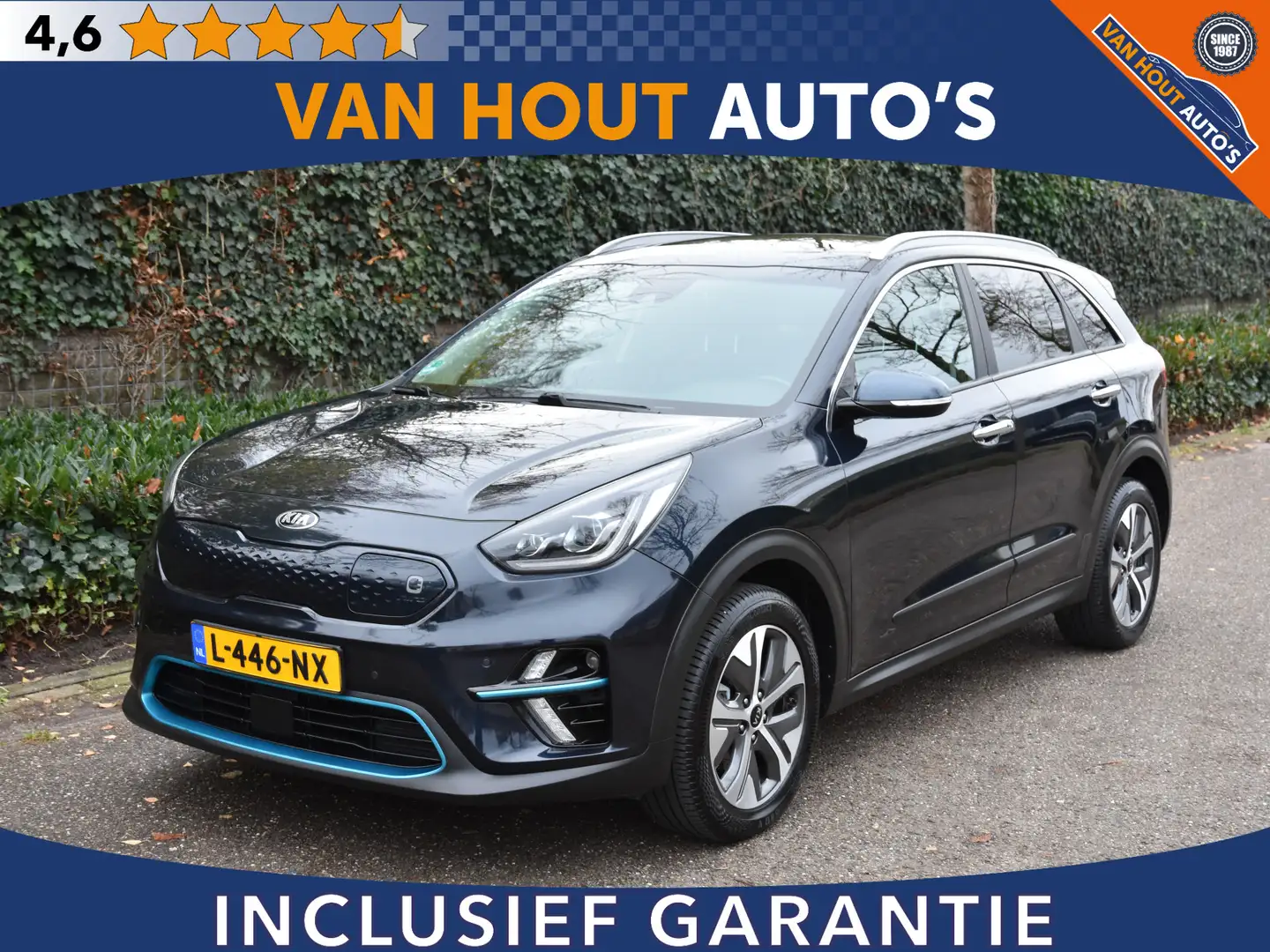 Kia e-Niro DynamicPlusLine 39 kWh | SOH 100% | 3 FASE | SCHUI Bleu - 1