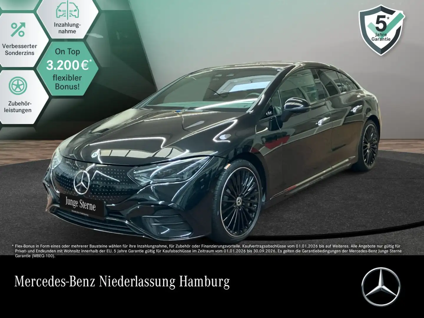 Mercedes-Benz EQE 350 AMG Fahrass WideScreen Airmat Pano Distr. Schwarz - 1