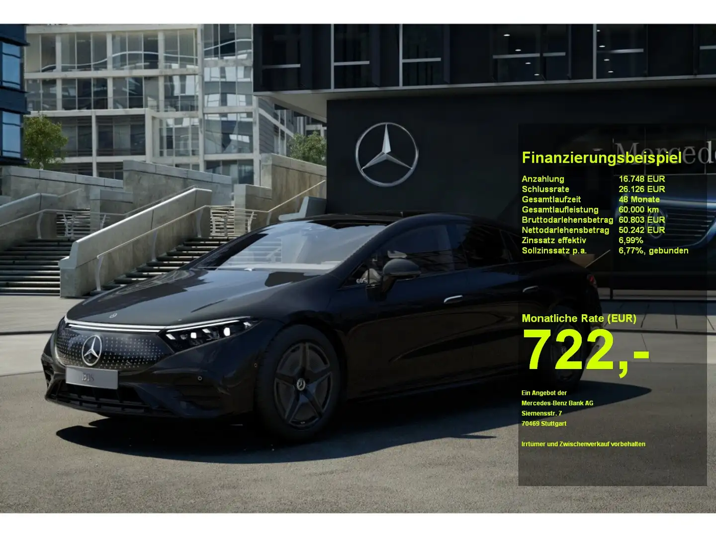 Mercedes-Benz EQS 450+ AMG+MBUX+Memory+Night+Ambiente+CarPlay Schwarz - 1