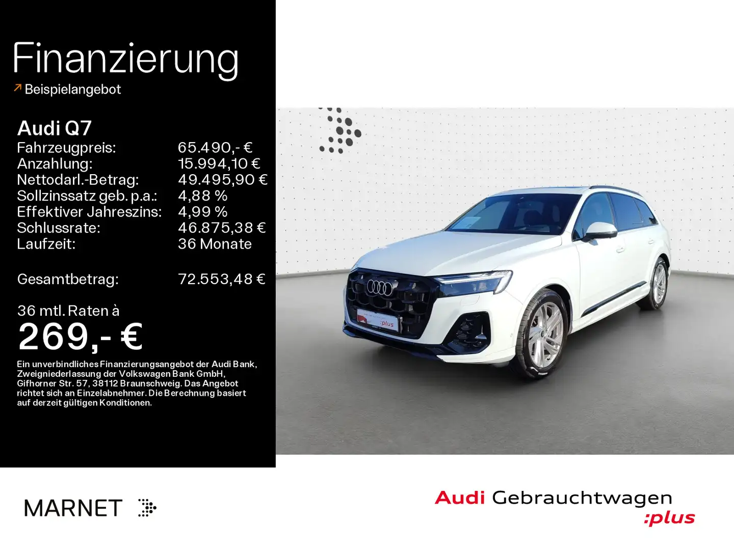 Audi Q7 50 TDI quattro S line*Navi*Matrix*HUD*AHK*PDC Weiß - 1