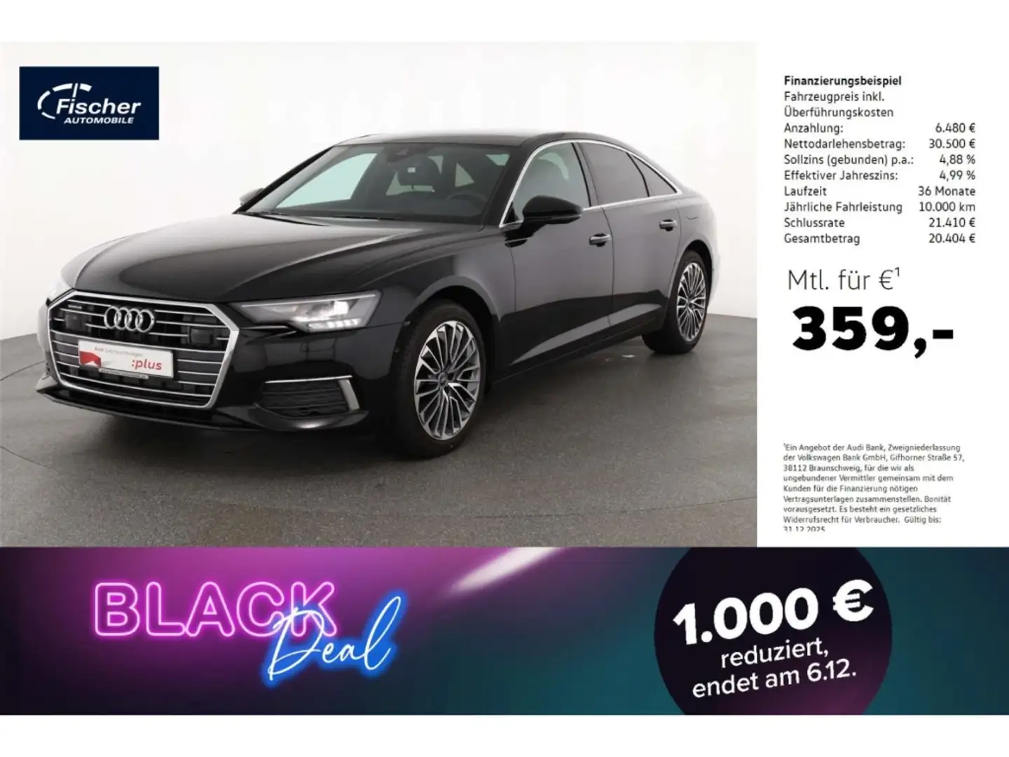 Audi A6 Limousine 50 TFSI e quattro Schwarz - 1