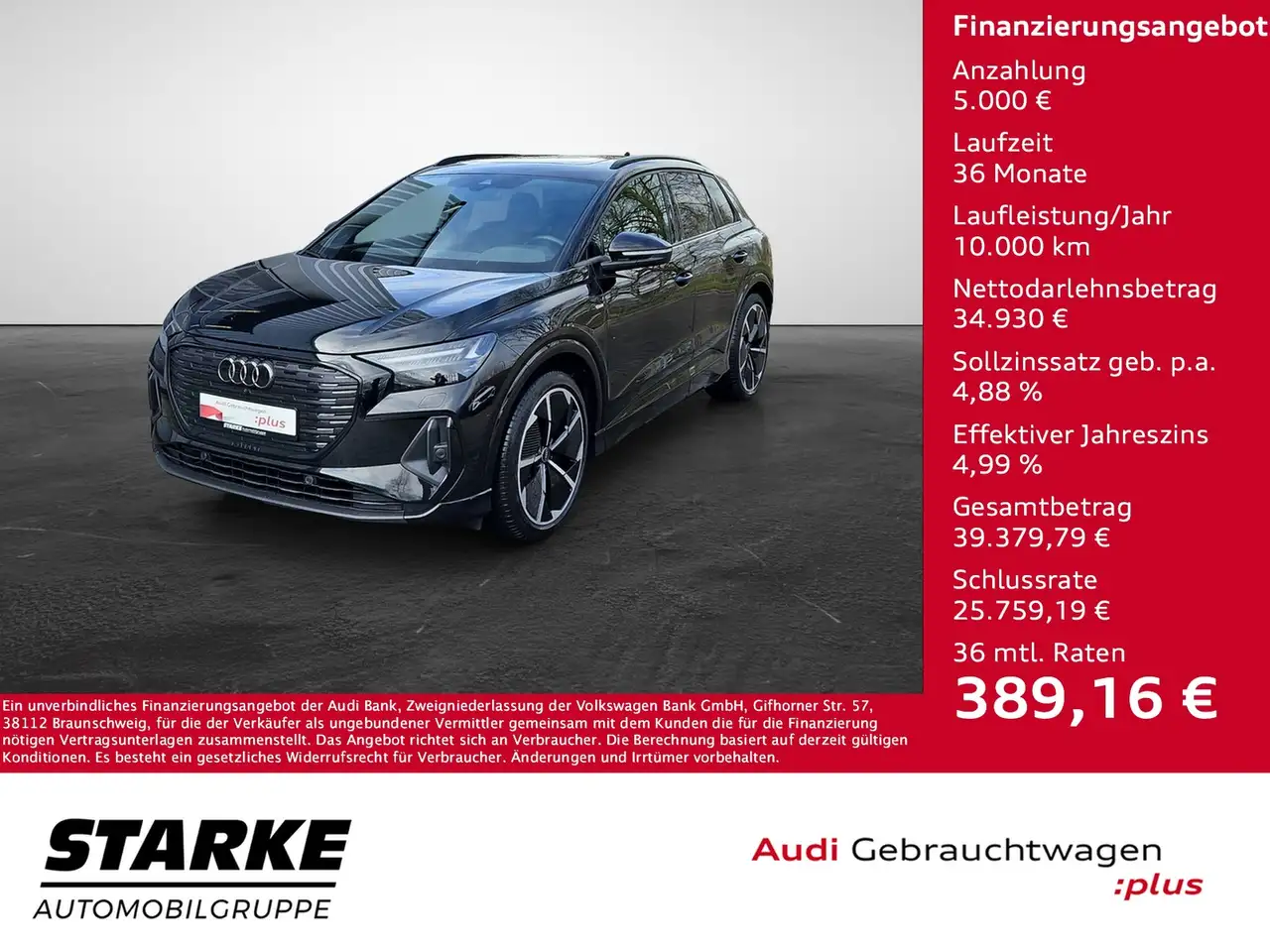 Audi Q4 e-tron 45 quattro S-line NaviPlus Matrix Pano AHK GRA ...