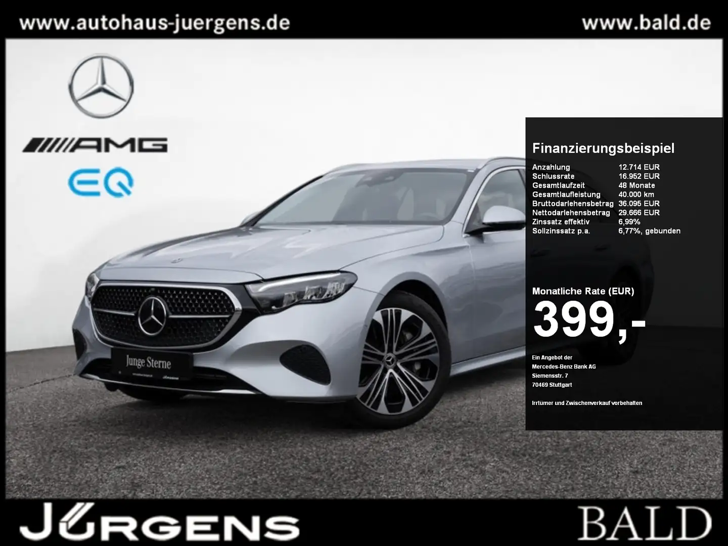 Mercedes-Benz E 300 e T Avantgarde/LED/Cam/Burm/AHK/Distr/19' Argintiu - 1