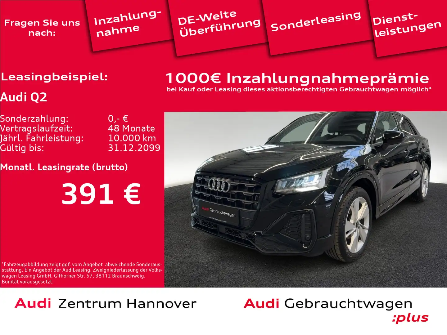 Audi Q2 S line 35 TFSI virtual LED Navi Teilleder Černá - 1