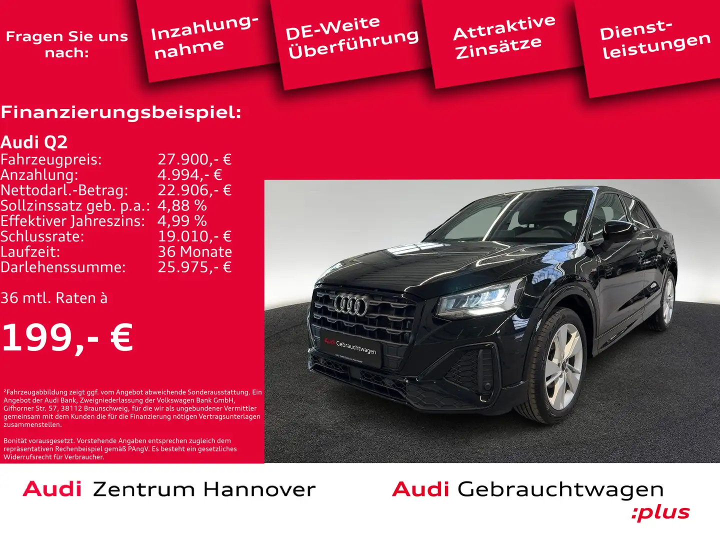 Audi Q2 S line 35 TFSI virtual LED Navi Teilleder Noir - 2