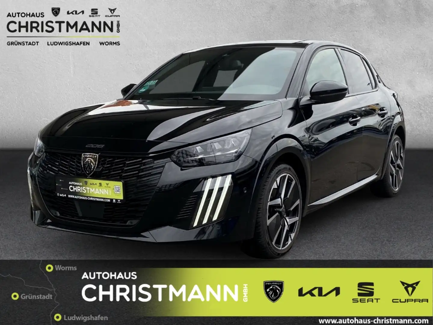 Peugeot 208 GT 1.2 PureTech 100 EU6e *Panorama*Navi*360°Kamera Nero - 1