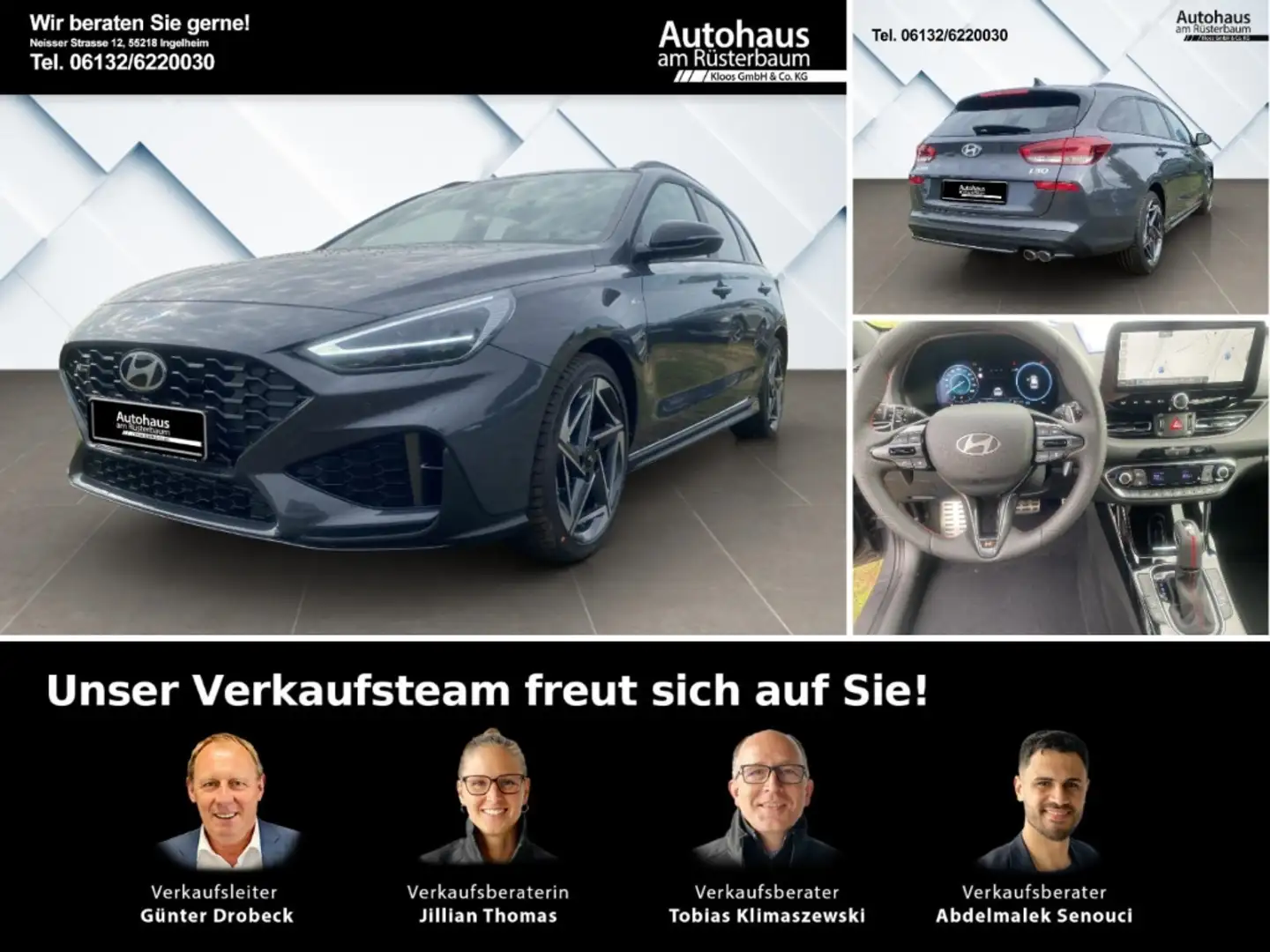 Hyundai i30 N-Line FL Kombi (MY25) 1.5 (140 PS) 7-DCT Sitz-Pak Gris - 1