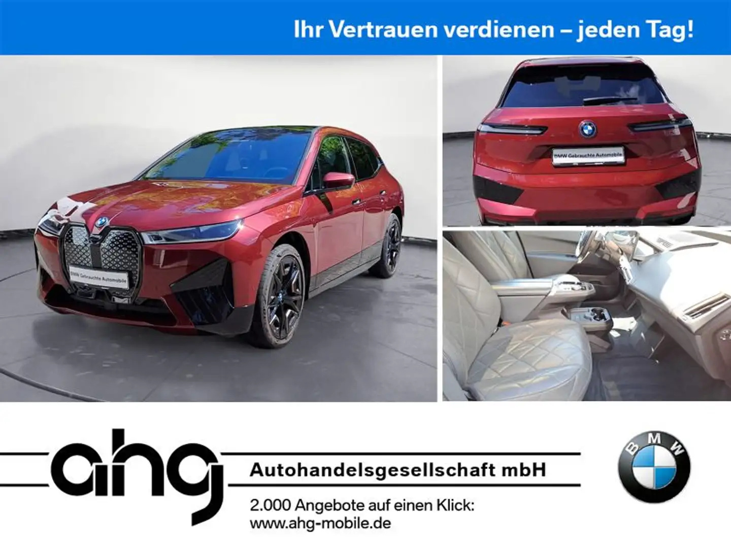 BMW iX h xDrive50 Sportpaket Integal-Aktivlenk. Roşu - 1
