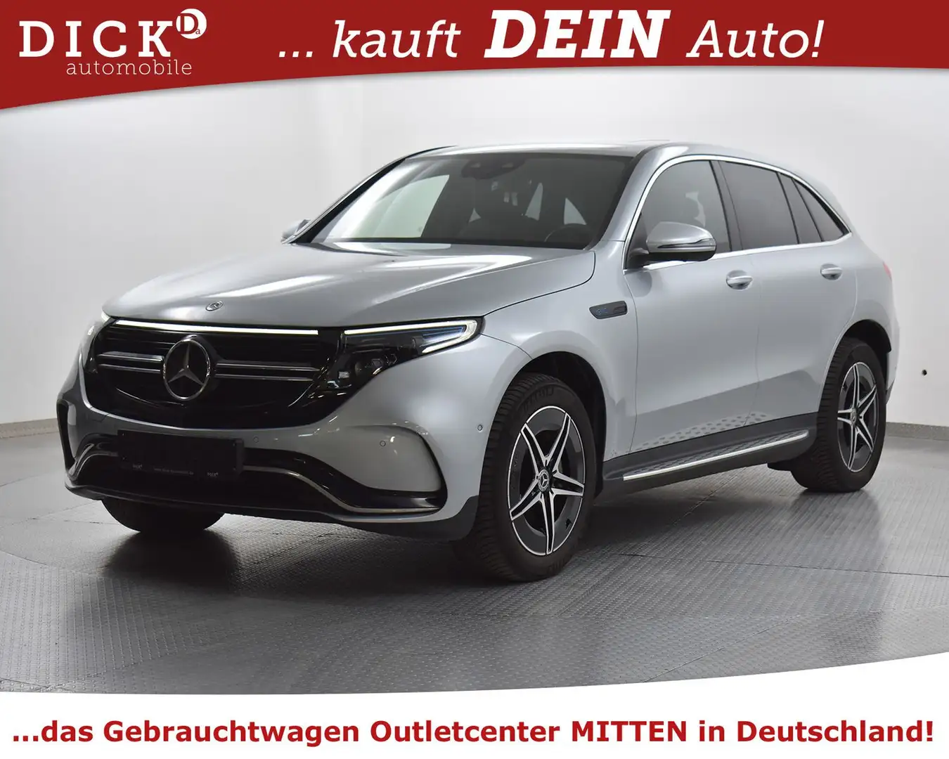 Mercedes-Benz EQC 400 400 4M 2X AMG Line PANO+STDHZ+BURM+360+HEAD+ Silber - 2