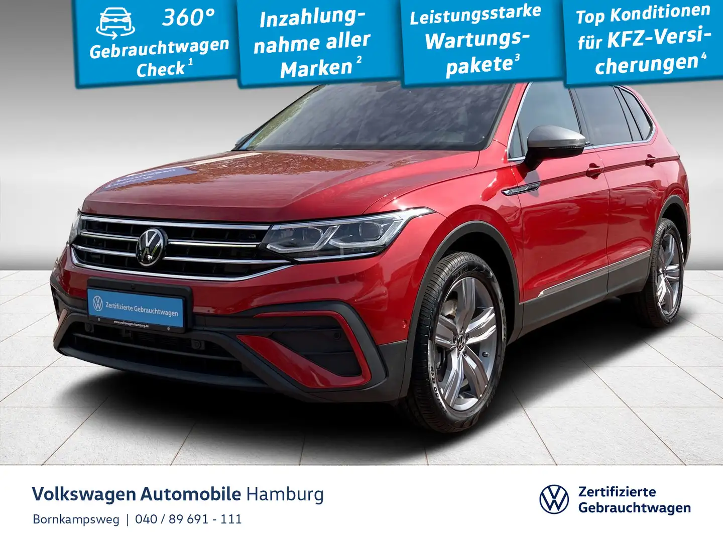 Volkswagen Tiguan Allspace Life 2,0 TSI 4M DSG Panorama LED Piros - 1