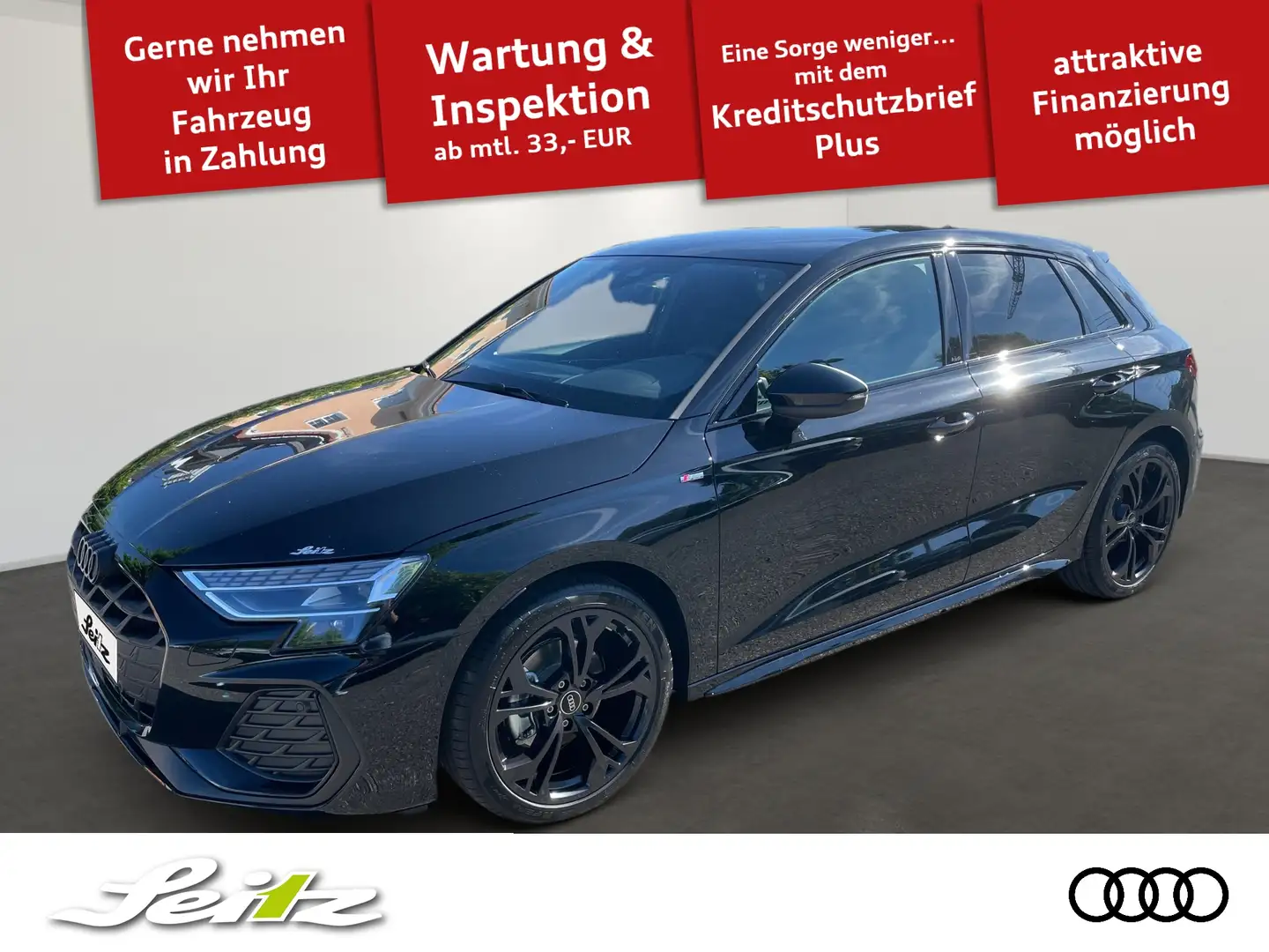 Audi A3 Sportback 35 TFSI S line *NAVI*KAMERA*LED*SITZH* Zwart - 1