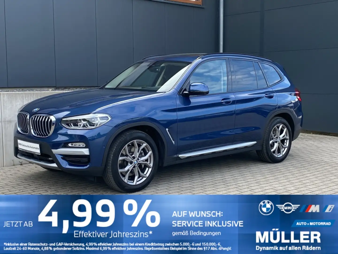 BMW X3 xDrive30d xLine AHK/LED+/HUD/360/PANO/AKUSTIK  AHK Bleu - 1