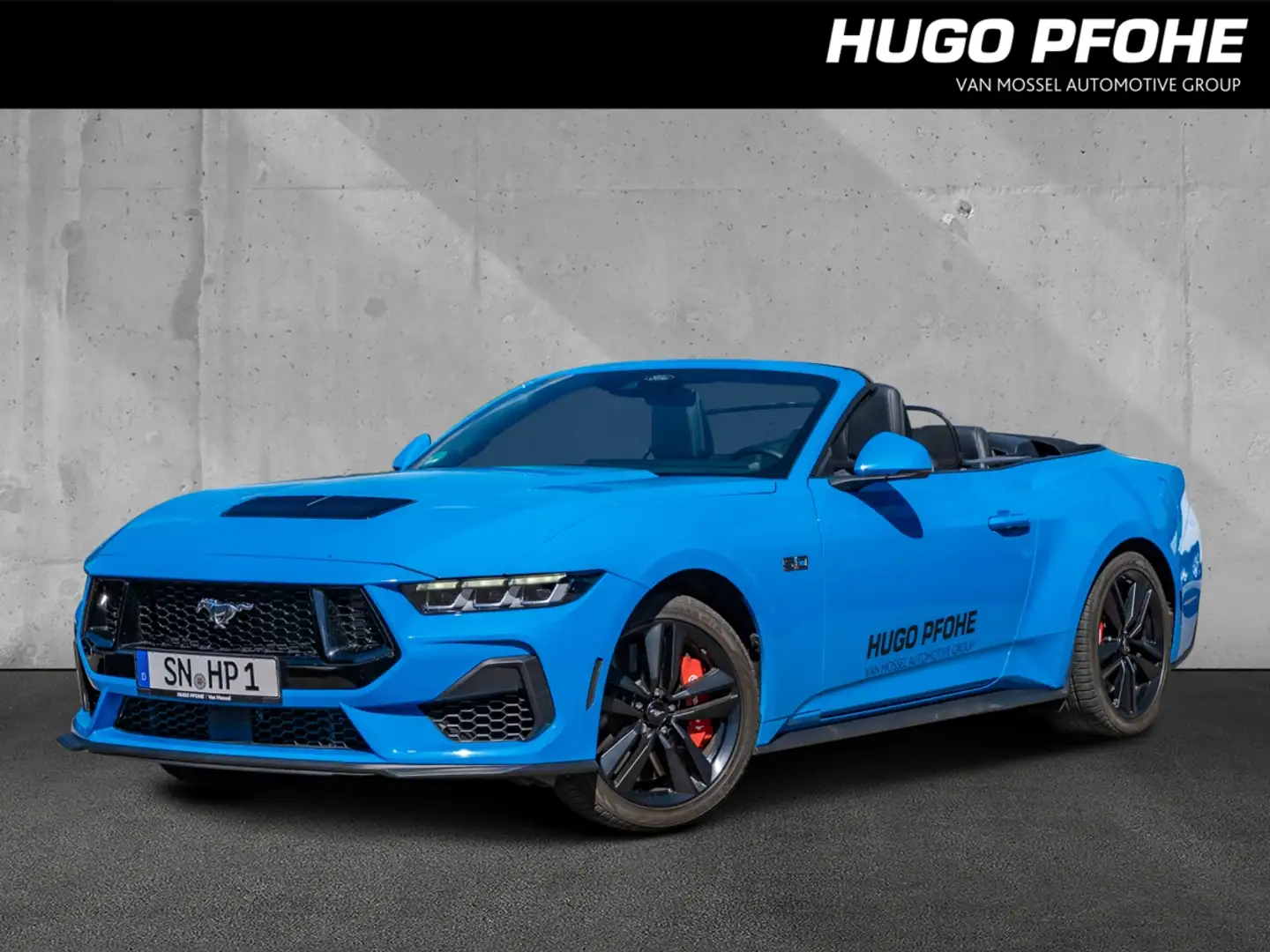 Ford Mustang GT 5.0 V8 Autom. Cabriolet. Windschott. ACC. Navi. Bleu - 1