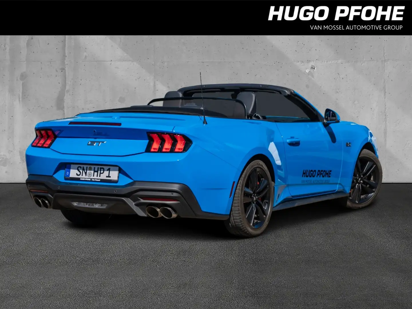 Ford Mustang GT 5.0 V8 Autom. Cabriolet. Windschott. ACC. Navi. Blau - 2