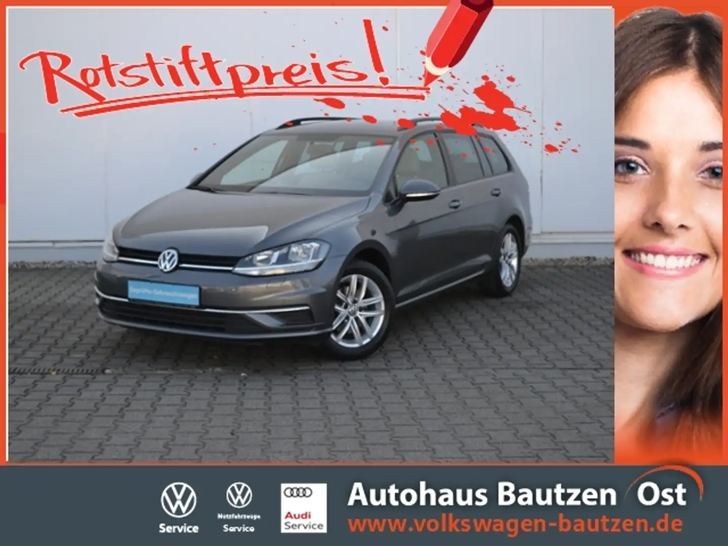 Volkswagen Golf Variant VII Variant 1.4 TSI 150 PS DSG Comfortline AHK/NA Grau - 1