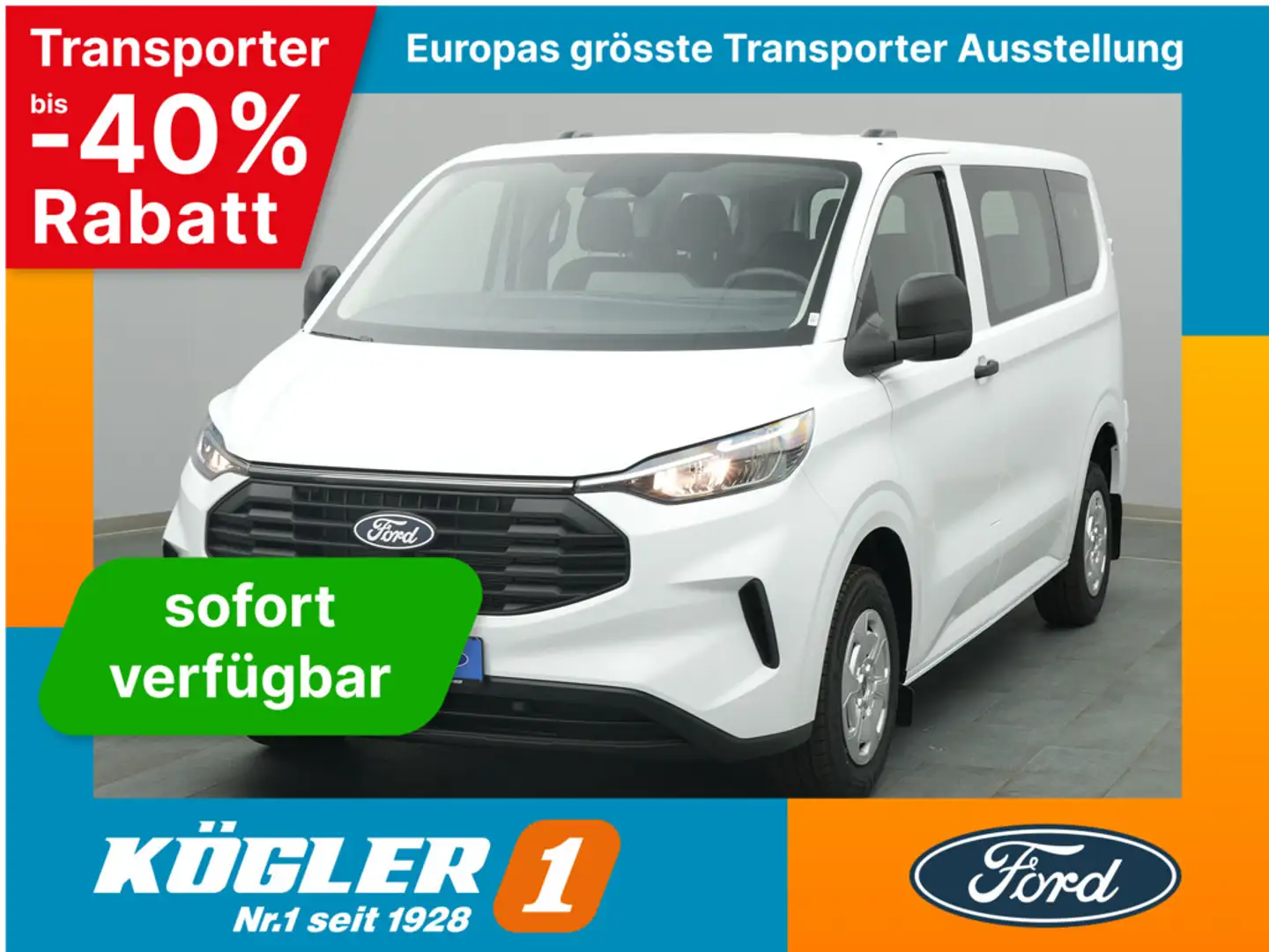 Ford Transit Custom Kombi 320 Trend 136PS Aut. Wit - 1