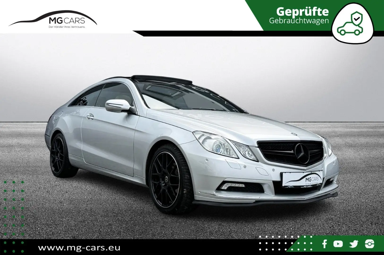 Mercedes-Benz E 250 ~CGI~Coupe~Sport~95TKM~Bi-Xenon~Panorama! Argintiu - 1