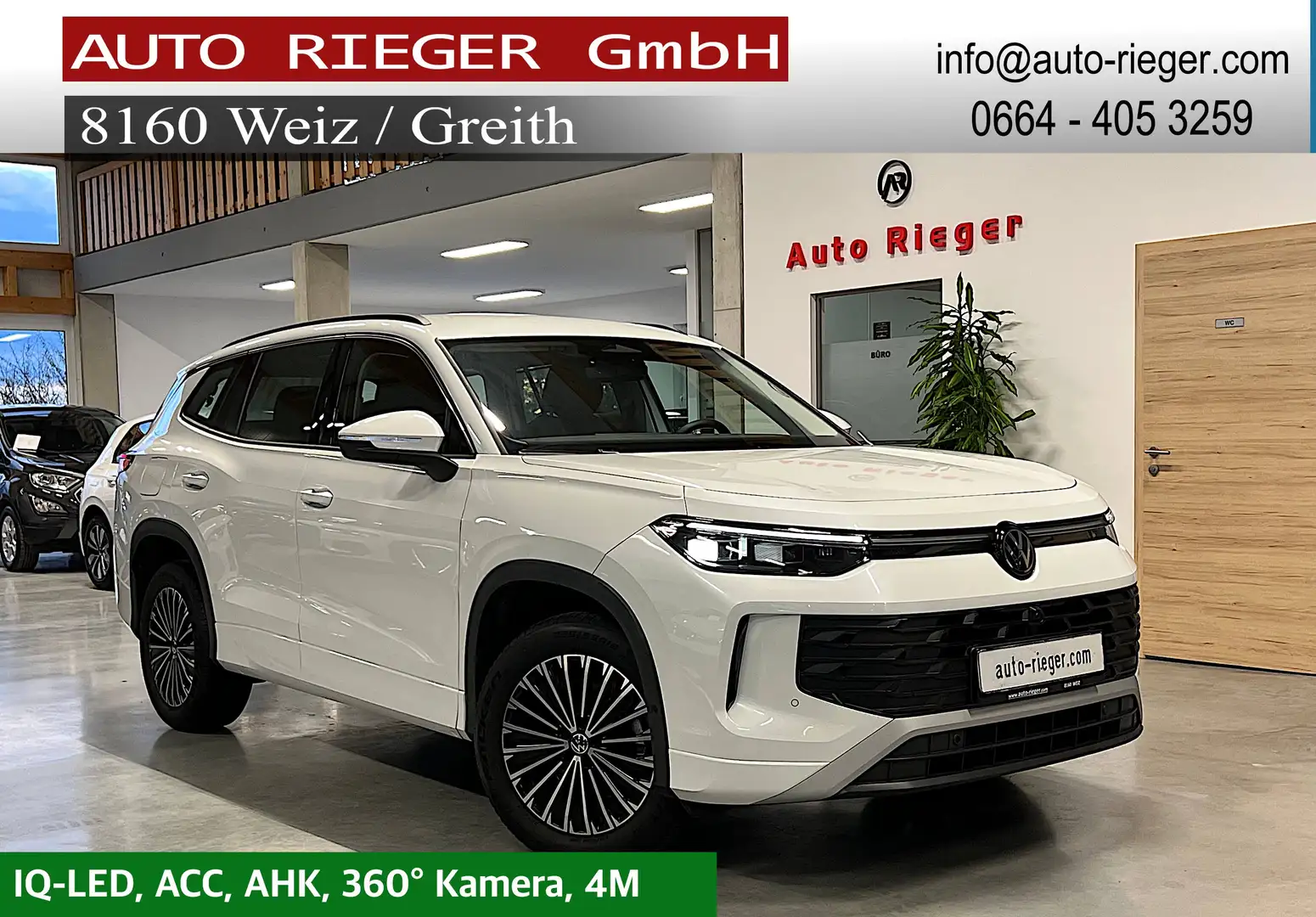 Volkswagen Tayron 2.0 TDI 4Motion AHK, ACC, 360° CAM Weiß - 1