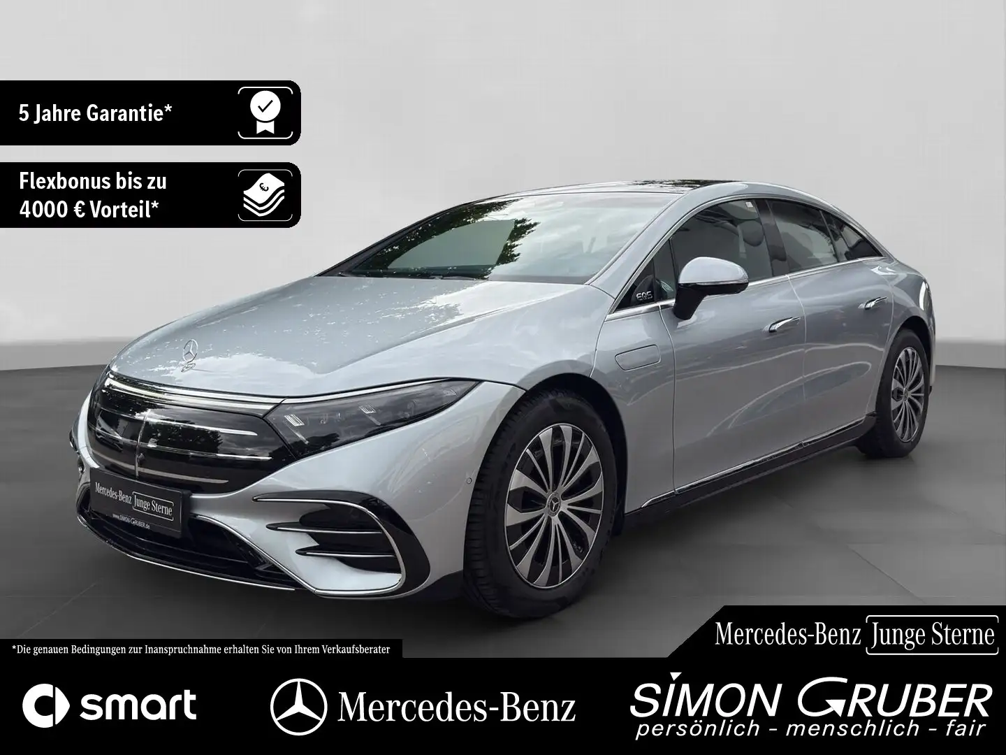 Mercedes-Benz EQS 580 4M AMG Hyper Pano Burm HUD Airm Mod 2025 Stříbrná - 1
