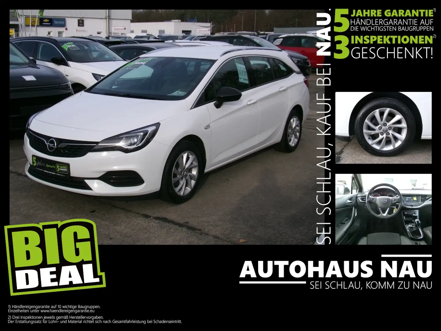 Opel Astra ST 1.5 Elegance Inspektionspaket Big Deal! Weiß - 1