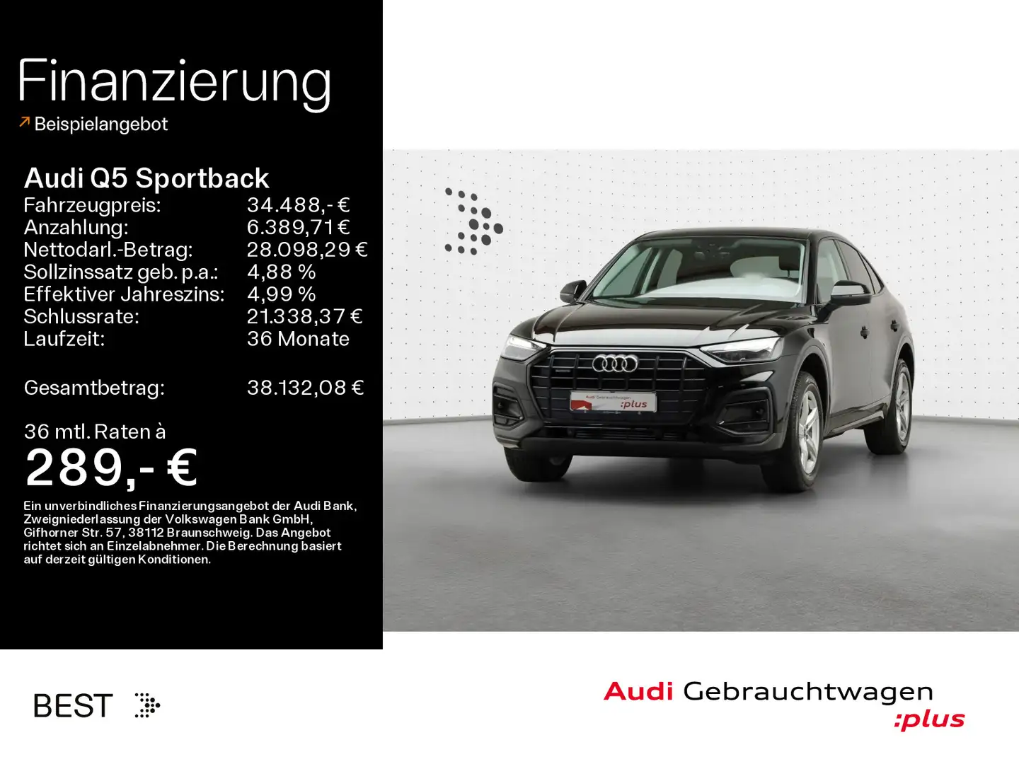 Audi Q5 advanced 40 TFSI qu. AHK*Pano*Tour* Noir - 1