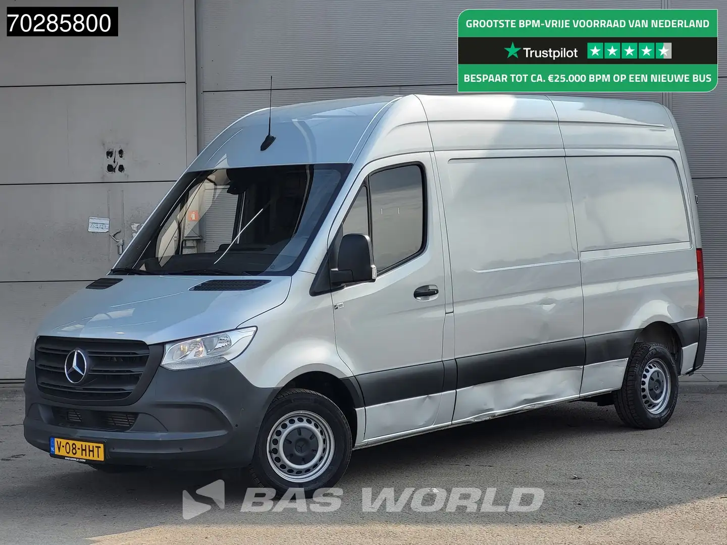 Mercedes-Benz Sprinter 214 CDI Automaat L2H2 Airco Cruise Camera Parkeers Silver - 1