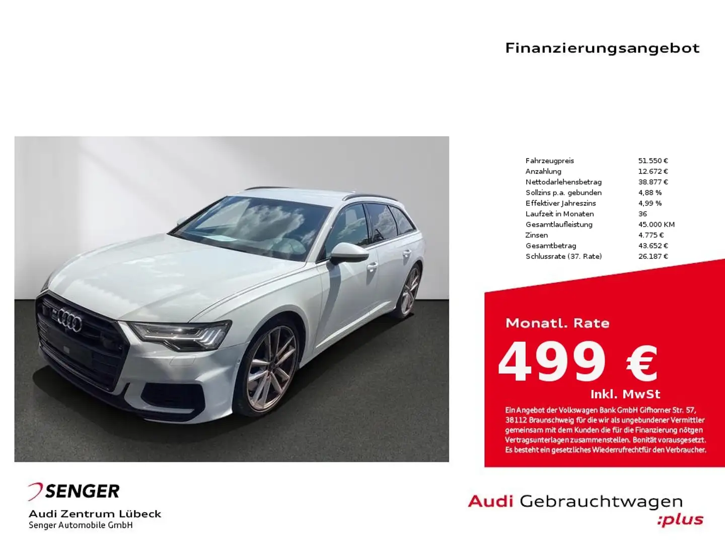 Audi S6 Avant TDI tiptronic Navi HD-Matrix Standhzg. Bianco - 1
