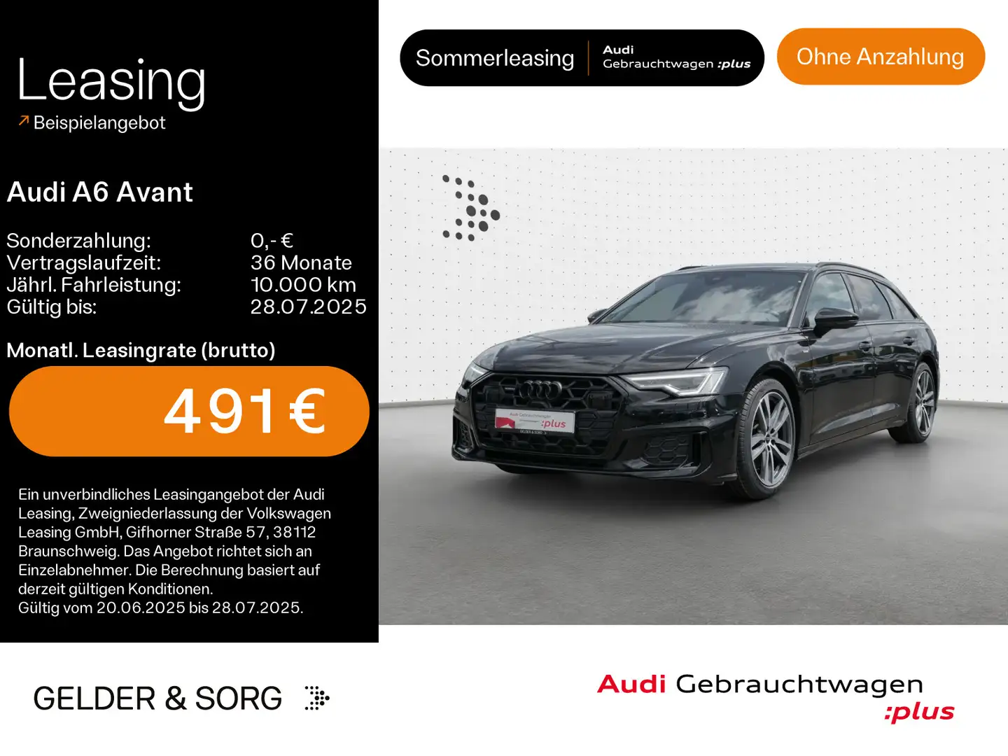 Audi A6 50 TDI qu. S line AHK*Pano*Matrix*Sound Schwarz - 1