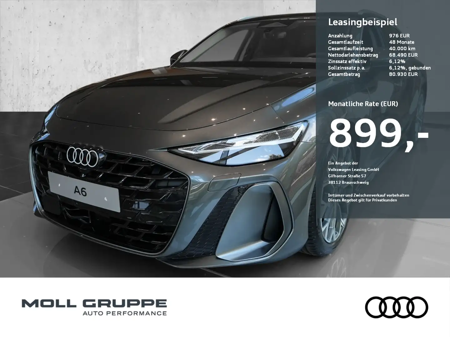 Audi A6 Avant TFSI 150 kW S tronic NAVI LEDER ACC Grigio - 1
