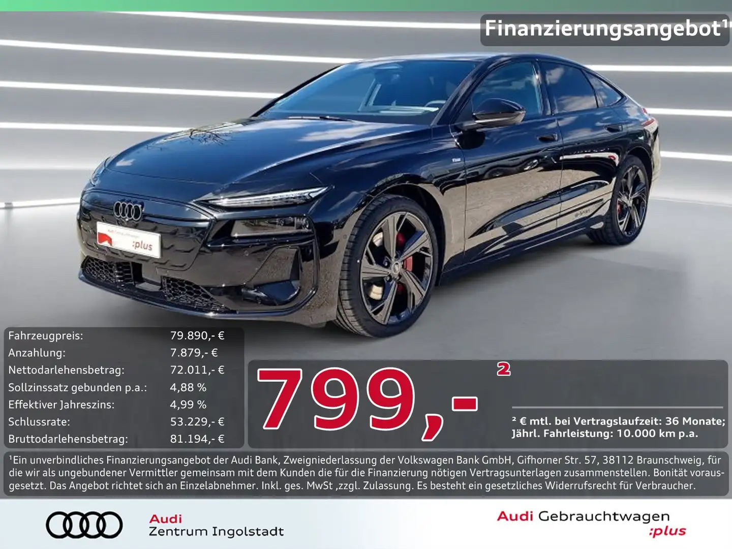 Audi A6 Sportback e-tron perform. 2x S line Pano AHK Schwarz - 1