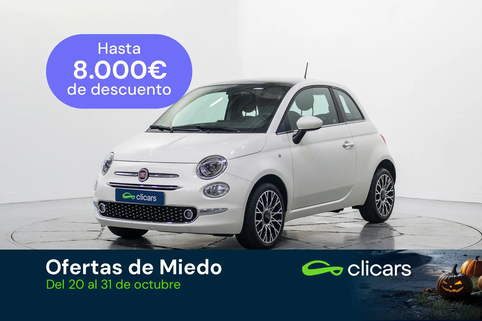 Fiat 500 1.0 Hybrid Monotrim 52kW Wit - 1