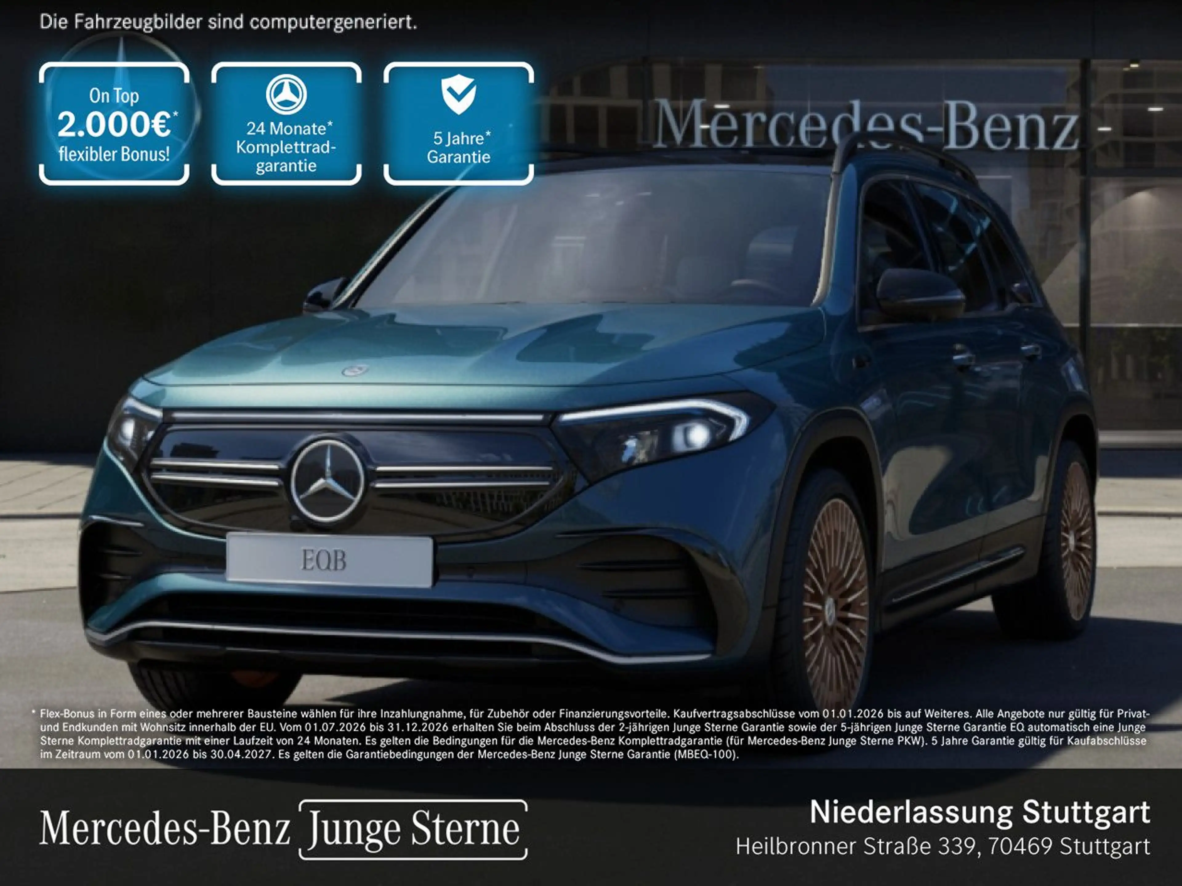 Mercedes-Benz EQB 350 4M ELECTRICART+20"+PLUS-PAKET+PANO+360+HUD