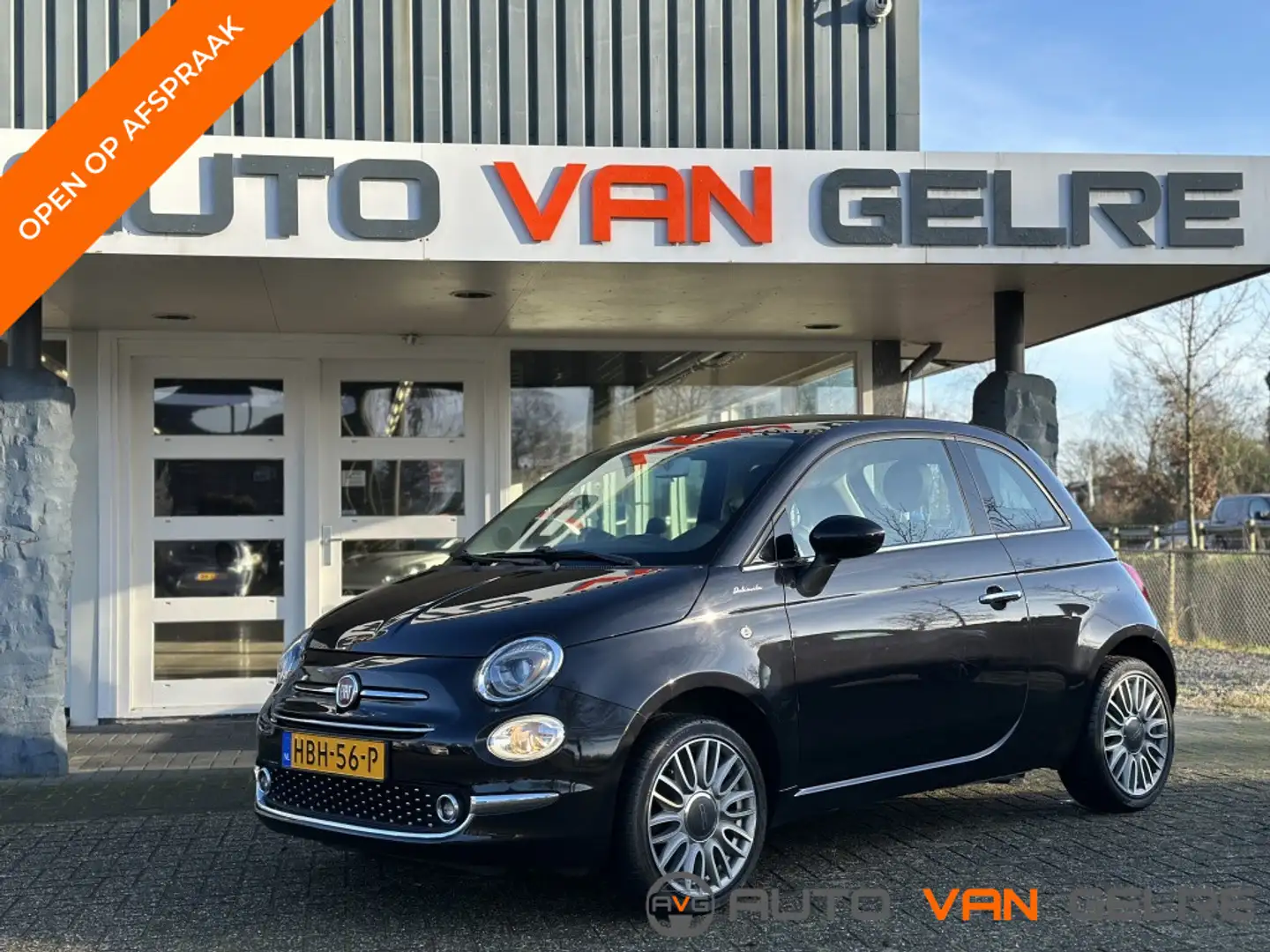 Fiat 500 1.2 Lounge Pano*MF stuur* Parksensor*Virtual Cockp Noir - 1