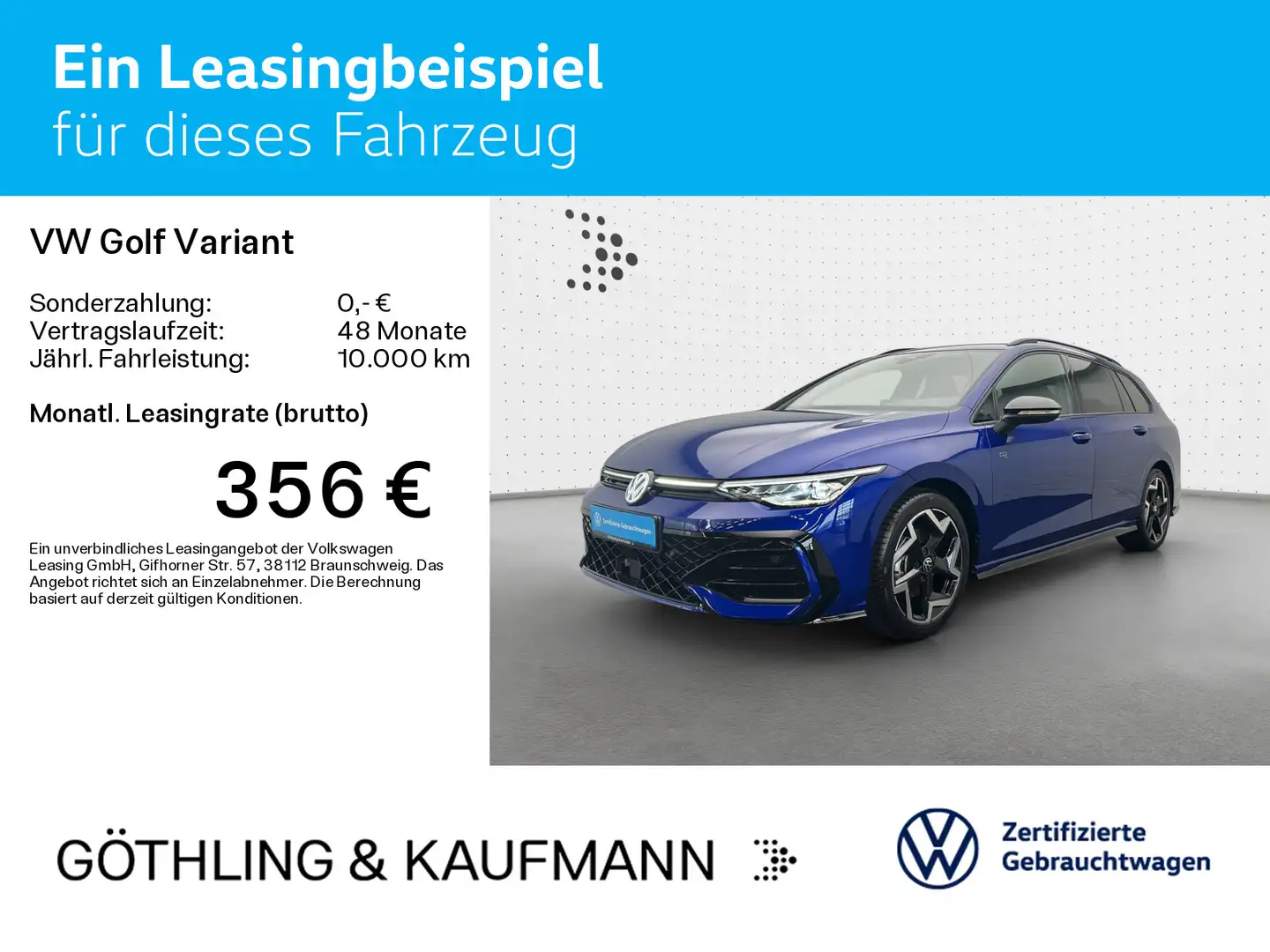 Volkswagen Golf Variant R-Line 1.5 TSI*NAVI*AHK*STDHZG*KAM* Blau - 2