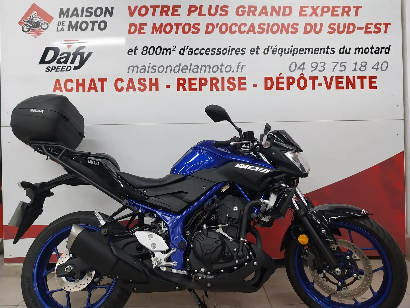 Yamaha MT-03 Bleu - 1
