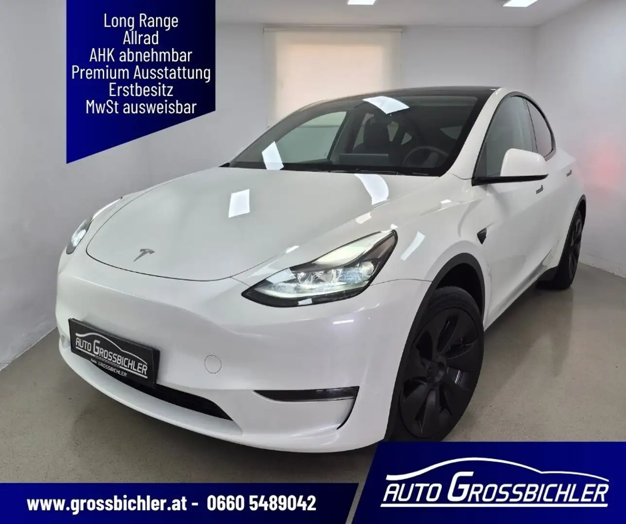 Tesla Model Y LounGarantieg RangeAWD79kWh, netto33.293-AHK, A... Weiß - 1