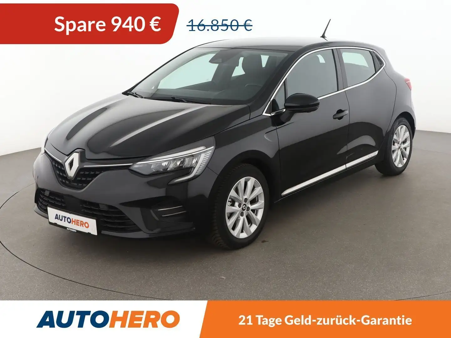 Renault Clio 1.6 E-Tech Hybrid Intens Aut.*360°*PDC*SHZ*LHZ* Noir - 1