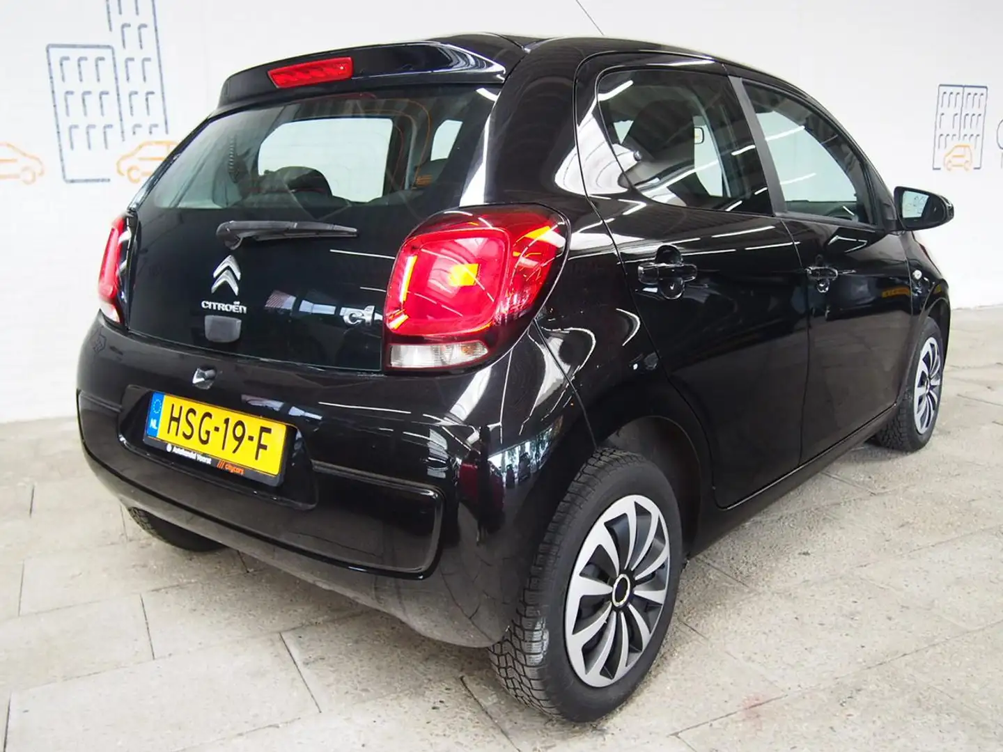 Citroen C1 1.0 e-VTi Feel Airco (APK:Nieuw) Incl.Garantie Zwart - 2