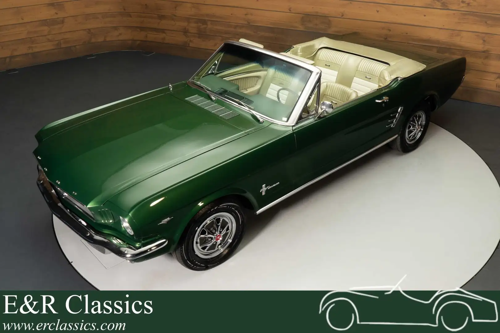 Ford Mustang Cabrio | Gerestaureerd | Zeer goede staat | 1966 Groen - 1